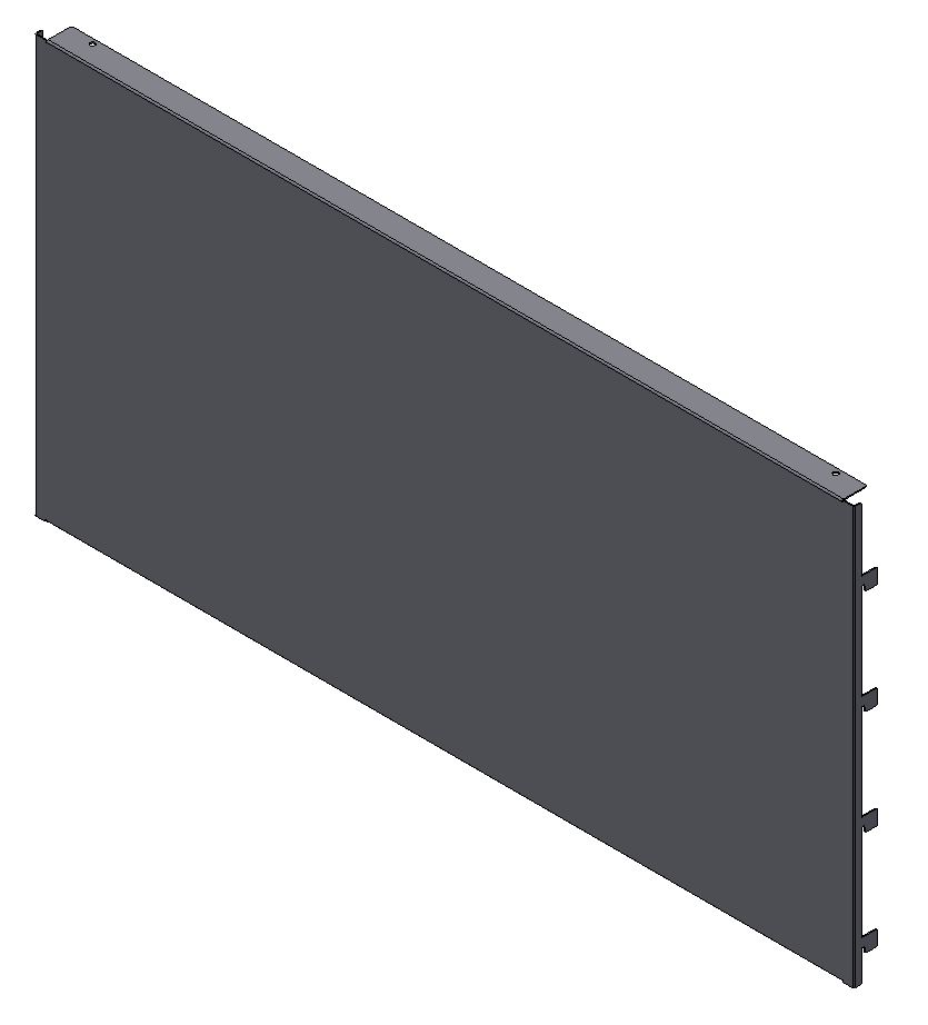 Rückwand glatt  für Feldweite 785