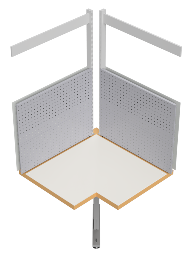 workbench corner R2 elec. height adjustable