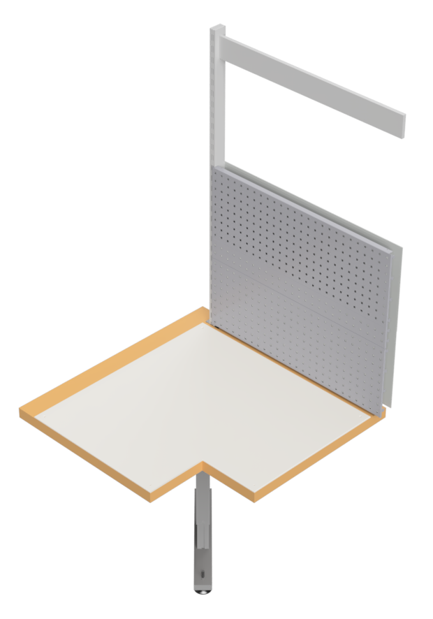 workbench corner R1 elec. height adjustable