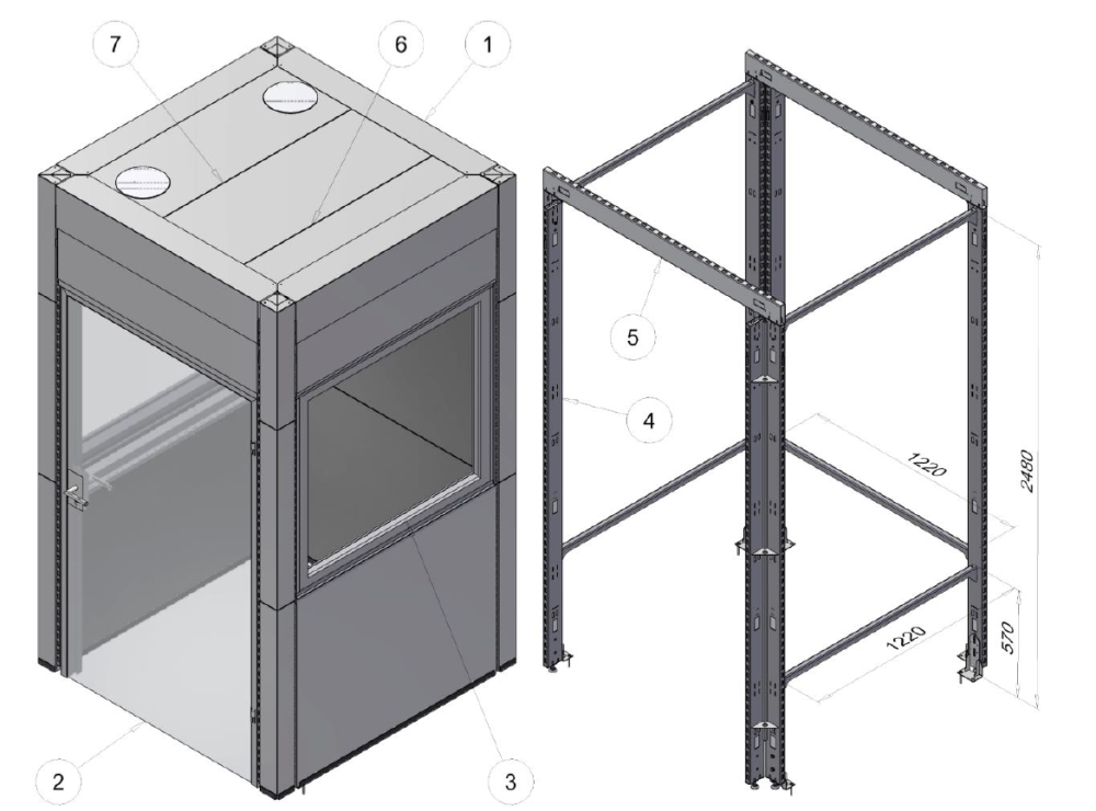 Schallschutzkabine V1 incl. LED Licht